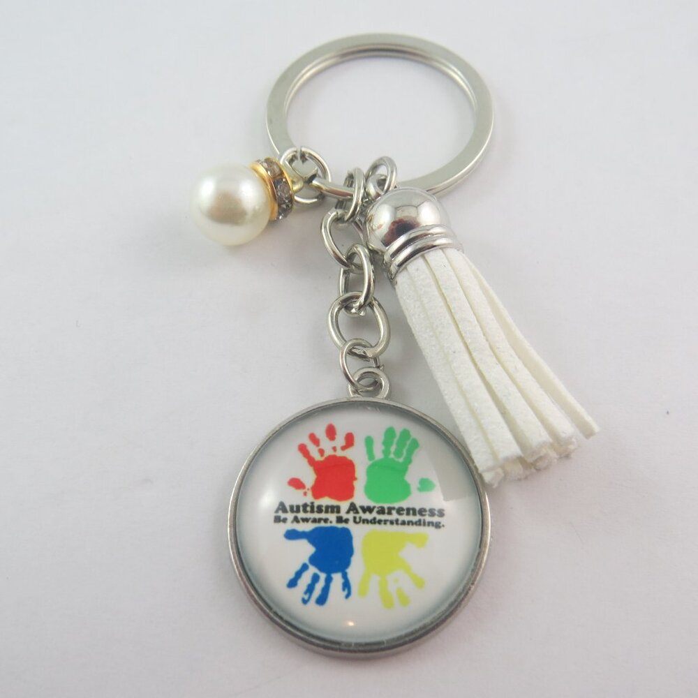 Autism Awareness Keychain Puzzle Piece Colors Key Ring Aware Support Gift